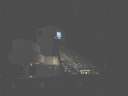 It turns out we pulled over to take these pictures just around the corner from 
the I. M. Pei-designed Rock and Roll Hall of Fame.

Artificially brightened.

